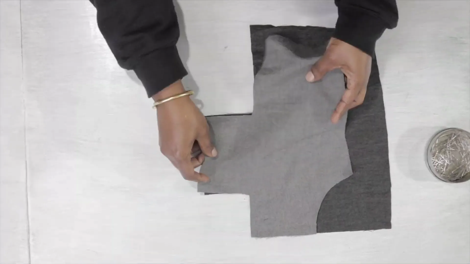 Assembling the bodice of the Yaxza A-Line Maxi Dress