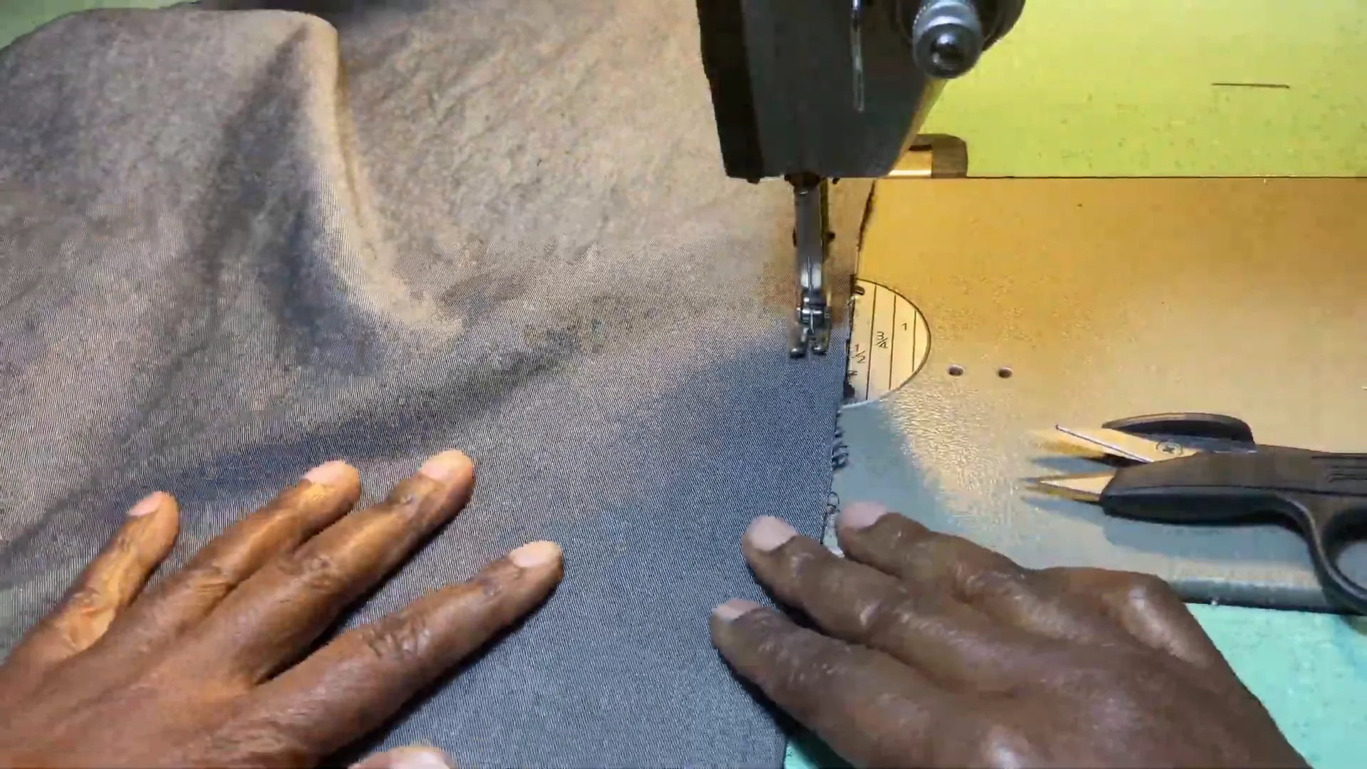 Sewing the skirt of the Yaxza A-Line Maxi Dress