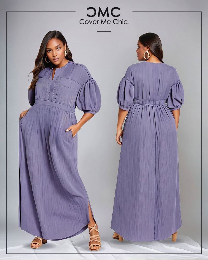 Yaxza A-line - A-line Yaxza maxi dress with sleeves — sewing tutorial for curvy women
