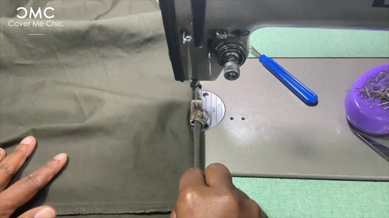 Hemming the maxi wrap dress skirt and finishing front opening with bias tape