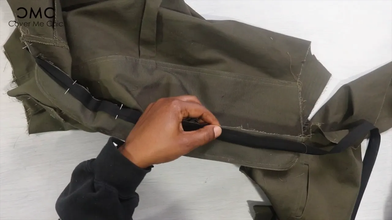 Applying and understitching bias tape to finish the front opening edges