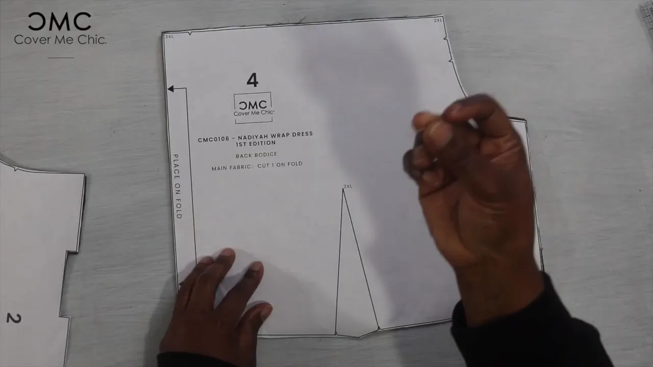Marking darts on fabric using a pen to transfer dart points through all fabric layers