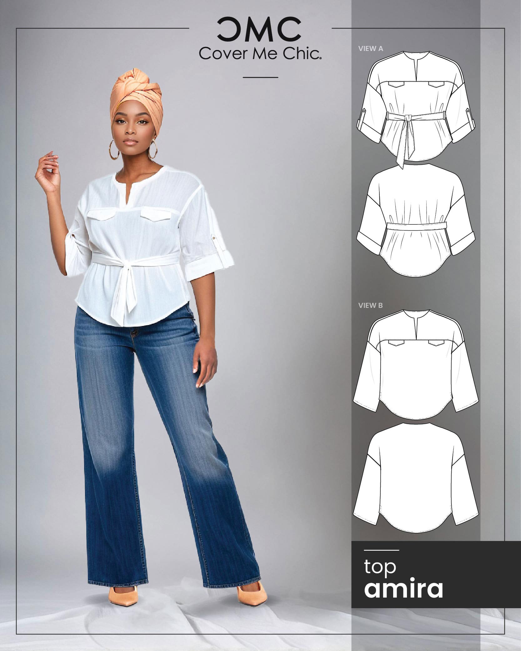 Amira top pdf sewing pattern