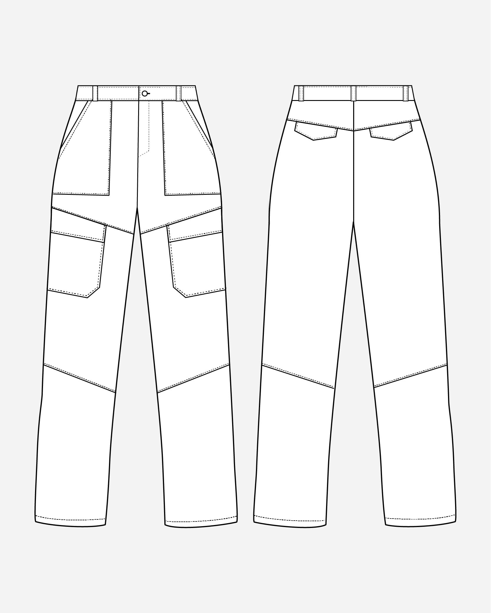 Adira Cargo pant B+W