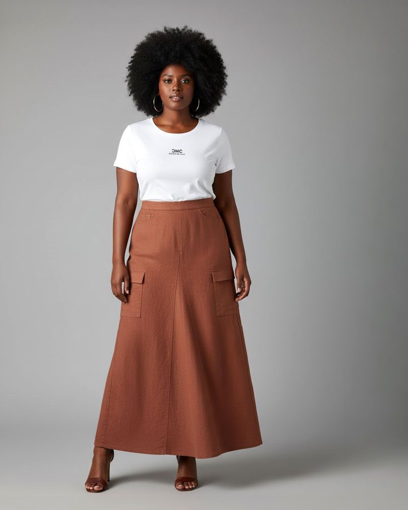 A-Line maxi skirt sewing pattern